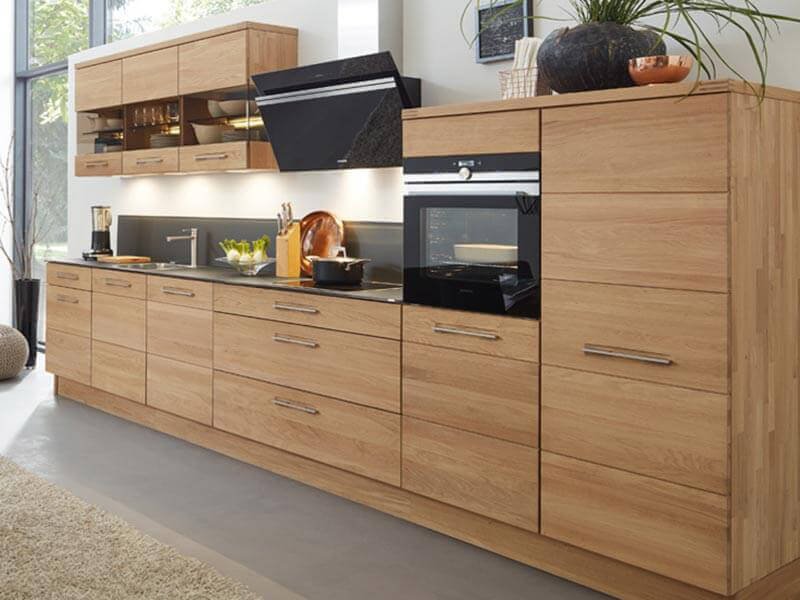 Küchenzeile Decke E-Geräte Massivholz